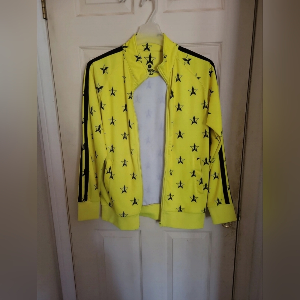 Jeffree Star Neon Yellow Men's Athletic Jacket Size M